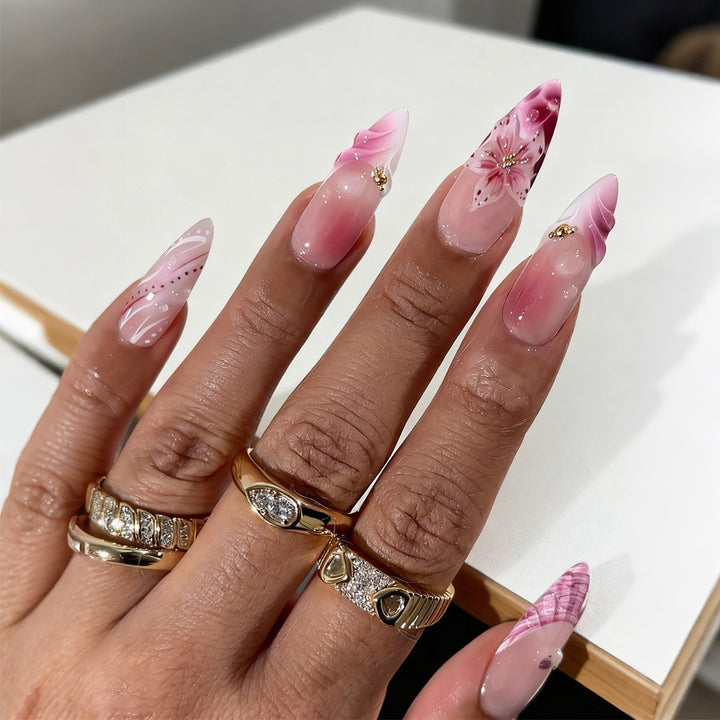Artistic Stiletto Nail Design Kalsten