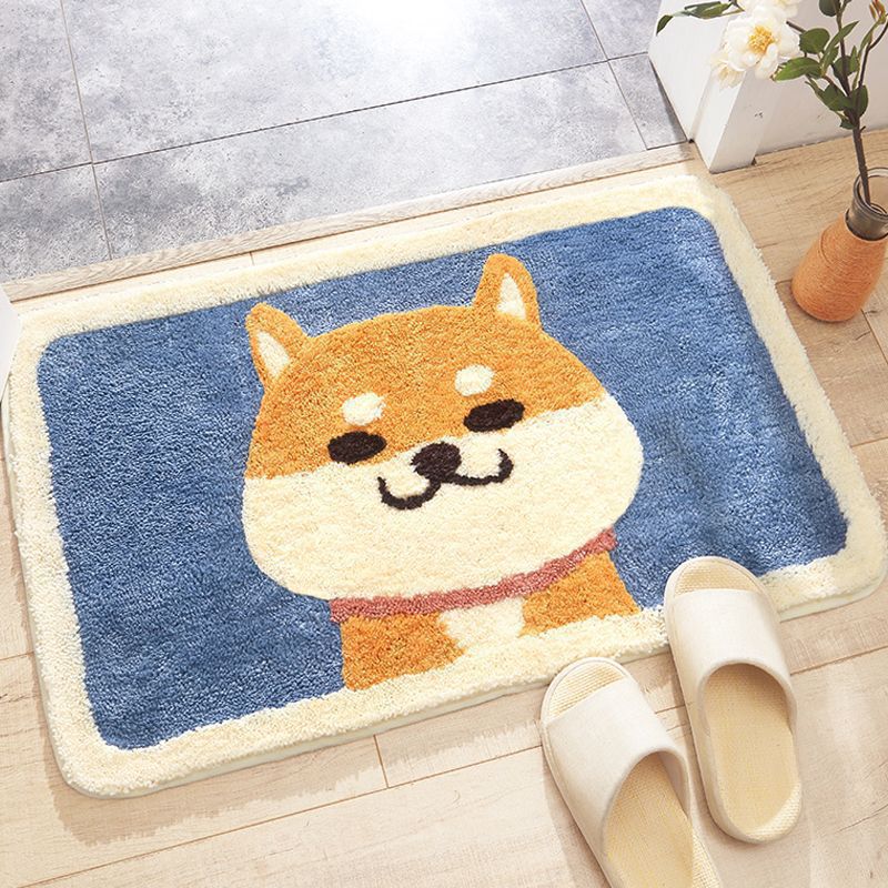 Cute Bunny-Themed Plush Bathroom Rug