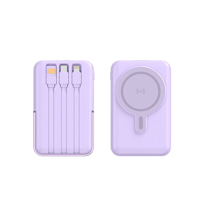 Multifunctional power bank with integrated charging cables Kalsten