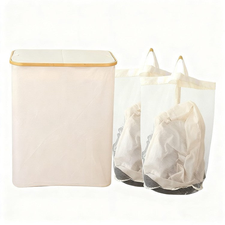 High-quality laundry basket with lid and handle Kalsten
