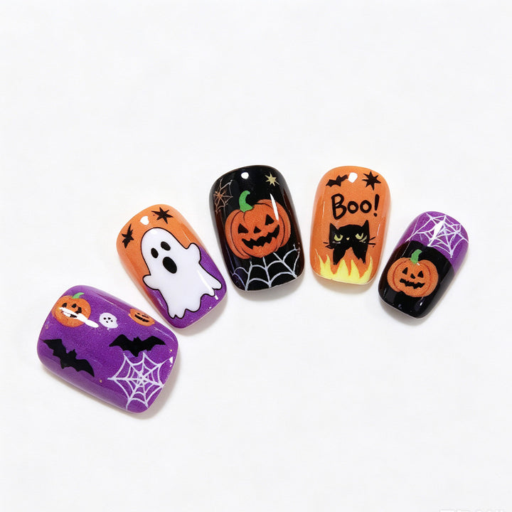 Halloween-Themed Decorative Press-On Nail Art Kalsten