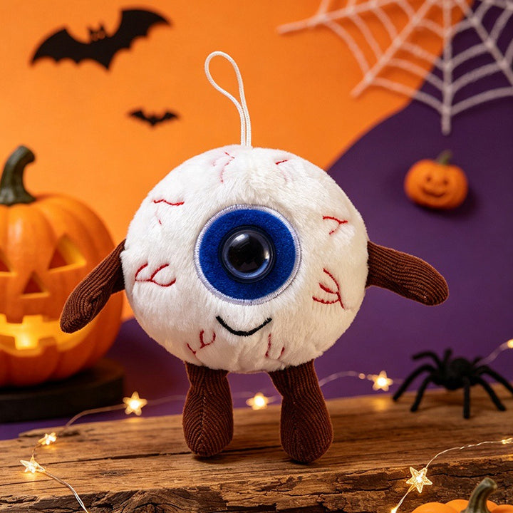 Plush Halloween pendant with large monocular and hanging loop
