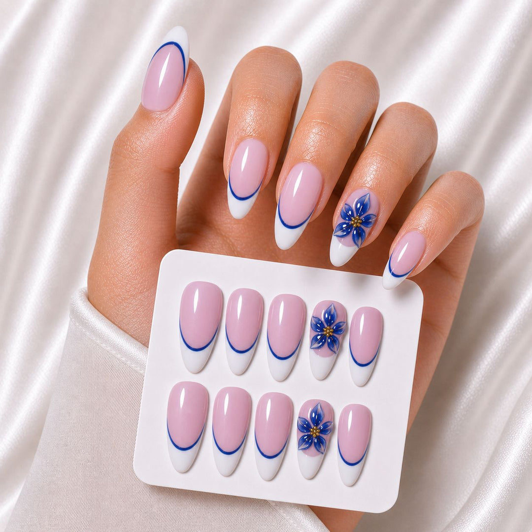 Elegant Almond-Shaped Press-On Nail Set Kalsten