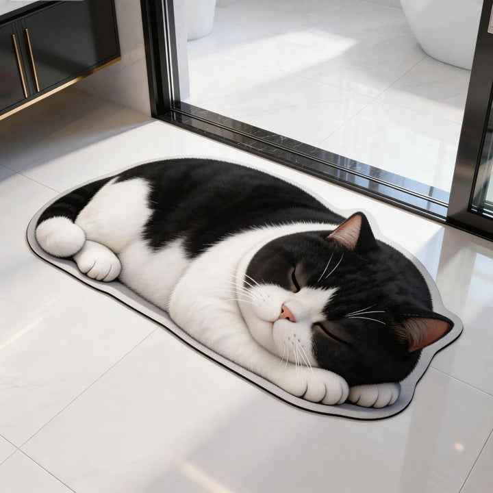 Cat-Themed Plush Bath Rug Kalsten