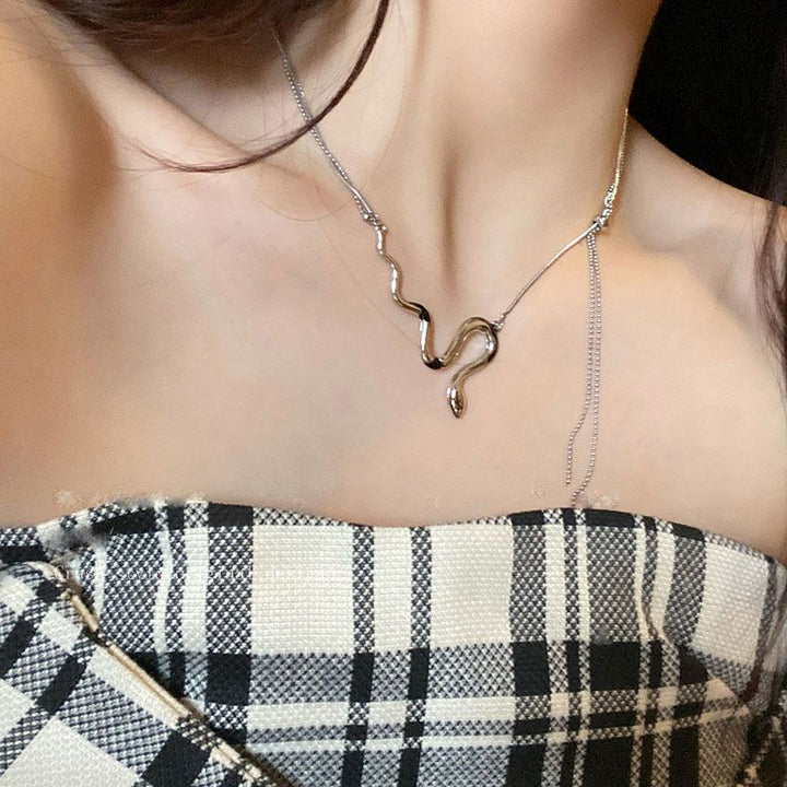 Silhouette Snake Pendant Necklace Kalsten