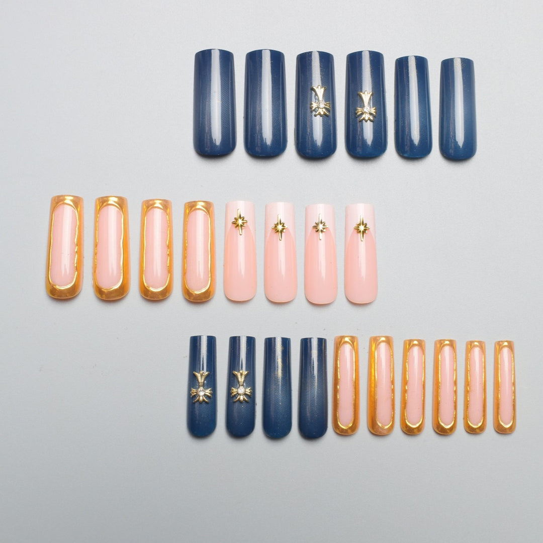 Elegant Rhinestone-Embellished Nail Extensions Kalsten