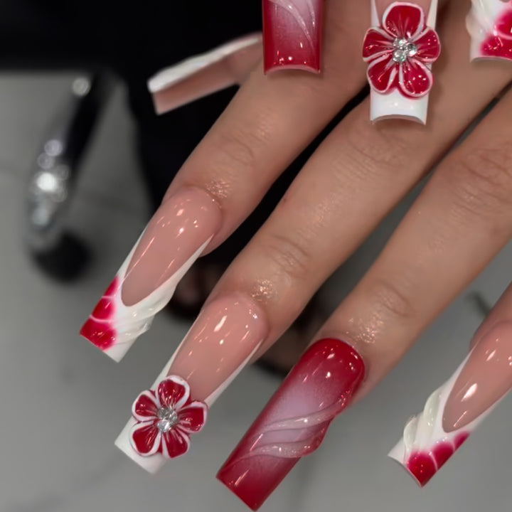 Floral Accent Nail Art Extensions Kalsten