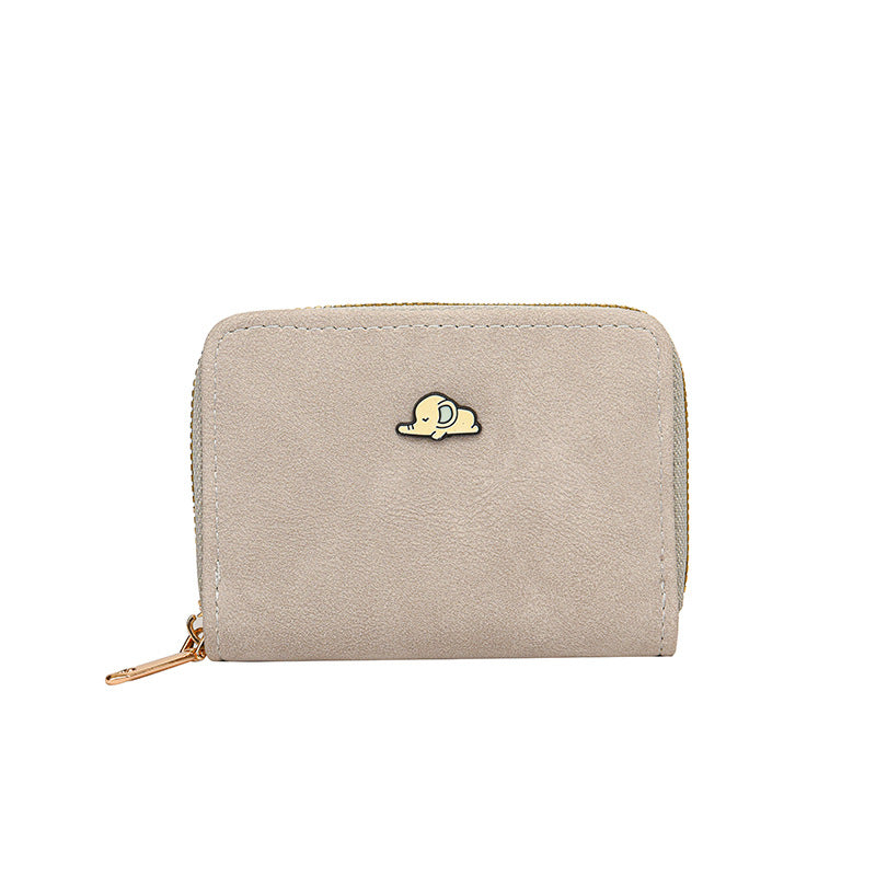 Playful Animal-Themed Zippered Wallet