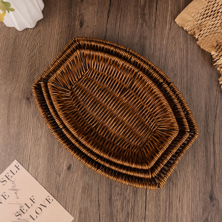 Handcrafted Oval Woven Basket Kalsten
