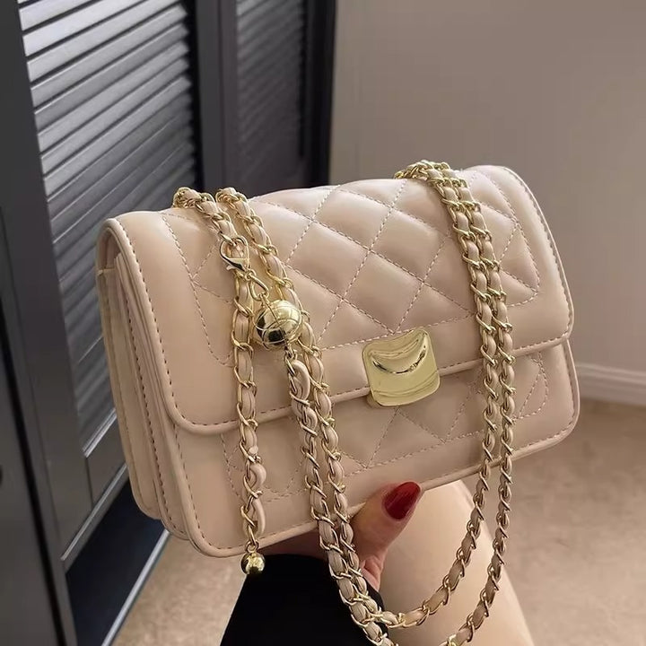 Quilted Chain-Detail Crossbody Handbag Kalsten