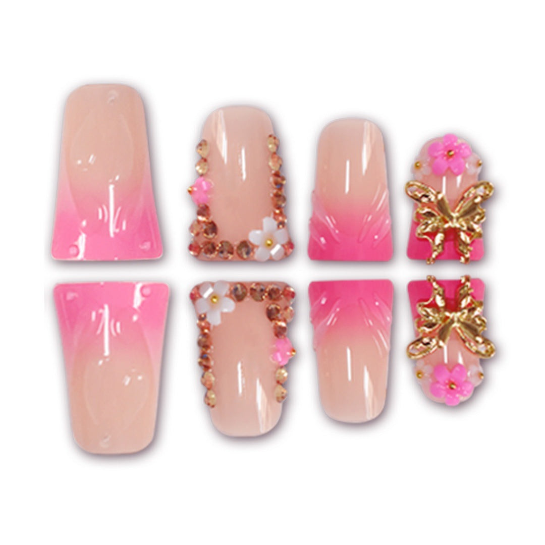 Glamorous Floral Press-On Nail Extensions Kalsten