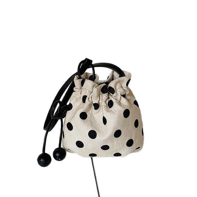 Polka Dot Drawstring Shoulder Bag Kalsten