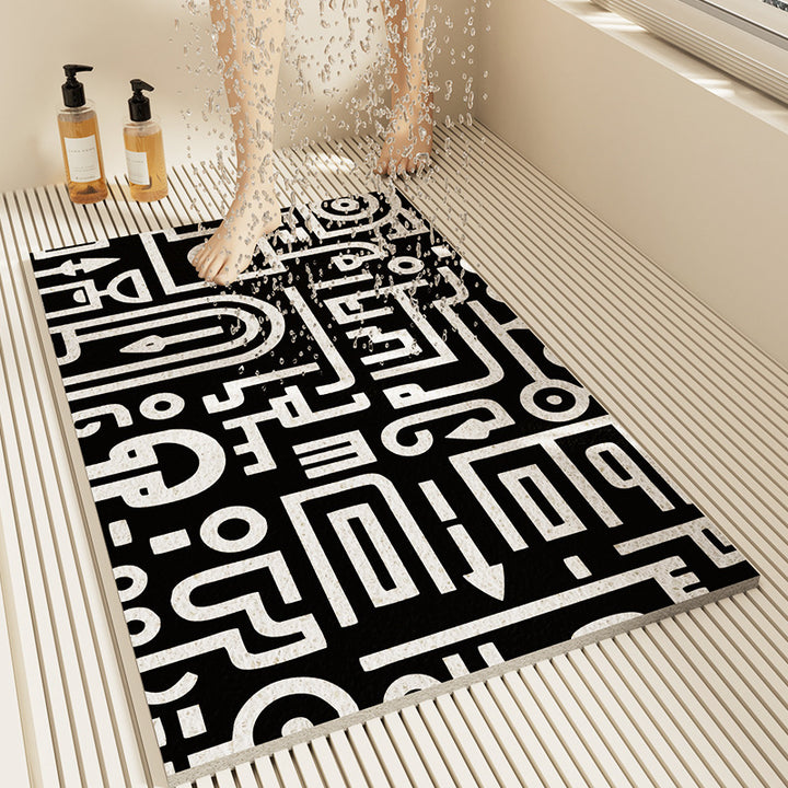 Slip-Resistant Geometric Bath Mat Kalsten