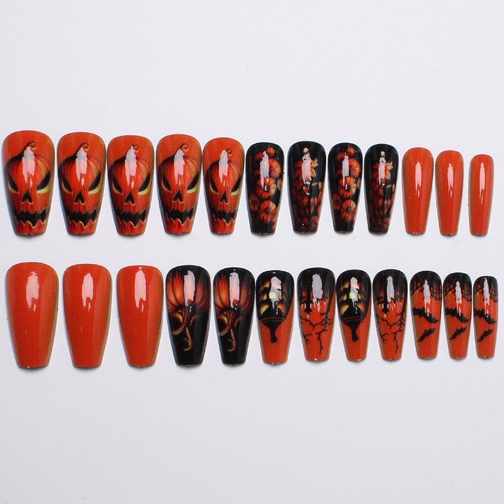 Creative nail art set with Halloween motif and glowing design Kalsten