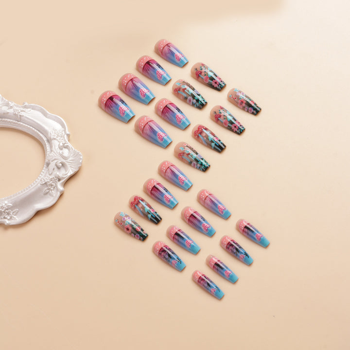 Artistic Floral Glow-in-the-Dark Nail Art Set Kalsten