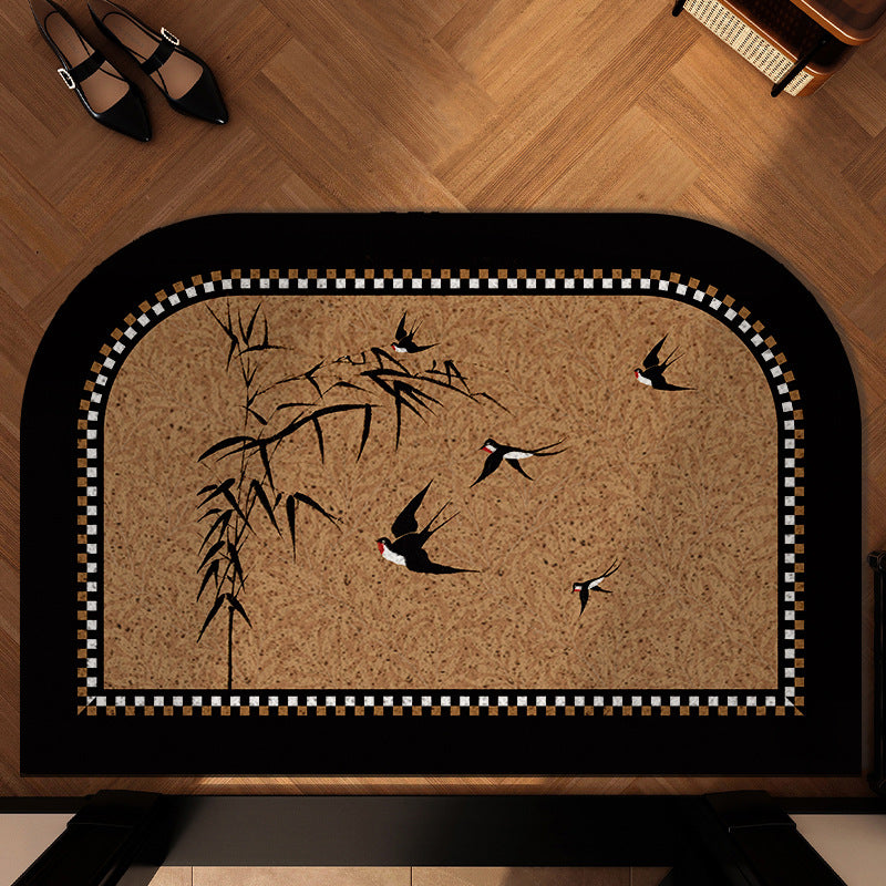 Artistic Floral Welcome Mat