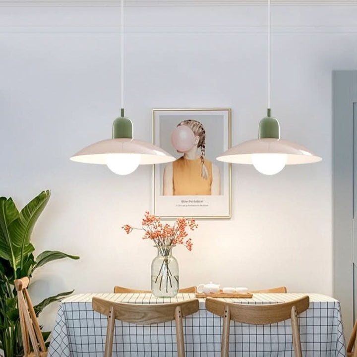 Noxord | Modern Macaron Bauhaus Pendant Light – Iron Shade