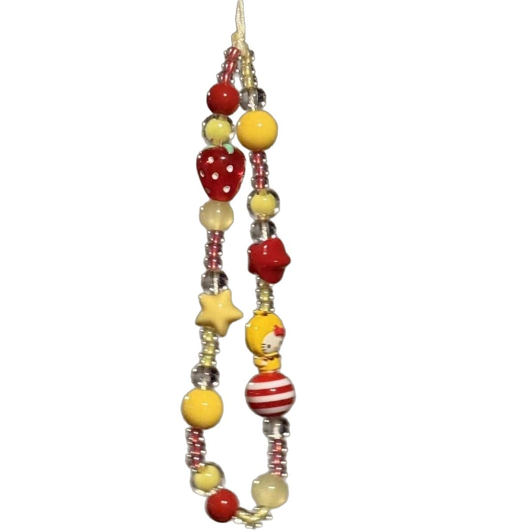 Creative Beaded Charm Phone Lanyard Kalsten
