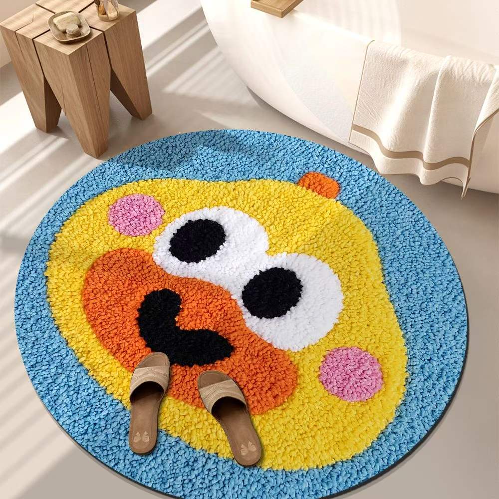 Playful Tiger-Themed Bathroom Mat Kalsten