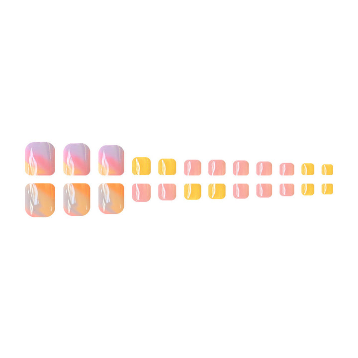 Nail art set with colorful gradient and elegant designs Kalsten