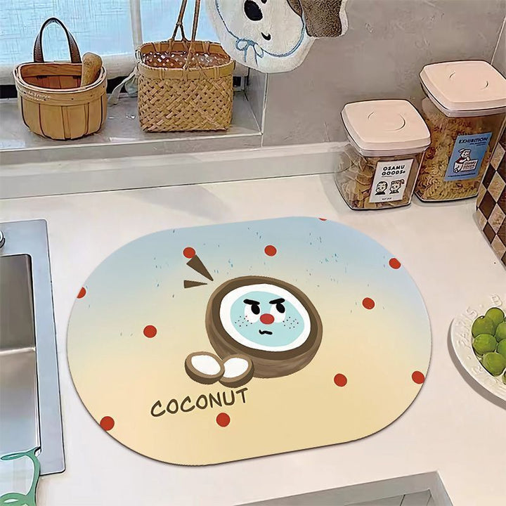 Playful Banana-Themed Kitchen Mat