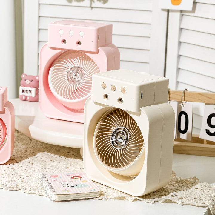 Women Portable USB Fan with Flexible Tilt and Combination of Air Circulation and Spray Function Kalsten