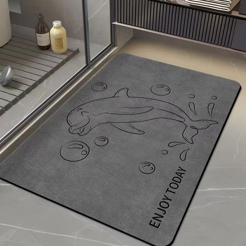 Cartoon Hippo Bath Mat