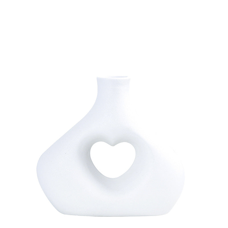 Heart-Shaped Decorative Ceramic Vase Kalsten