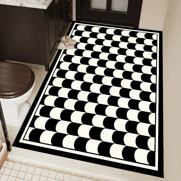 Geometric Patterned Bathroom Mat