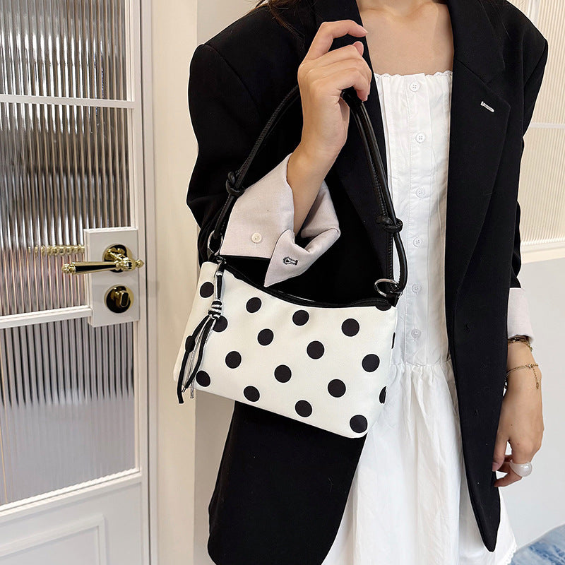 Casual Chic Polka Dot Handbag