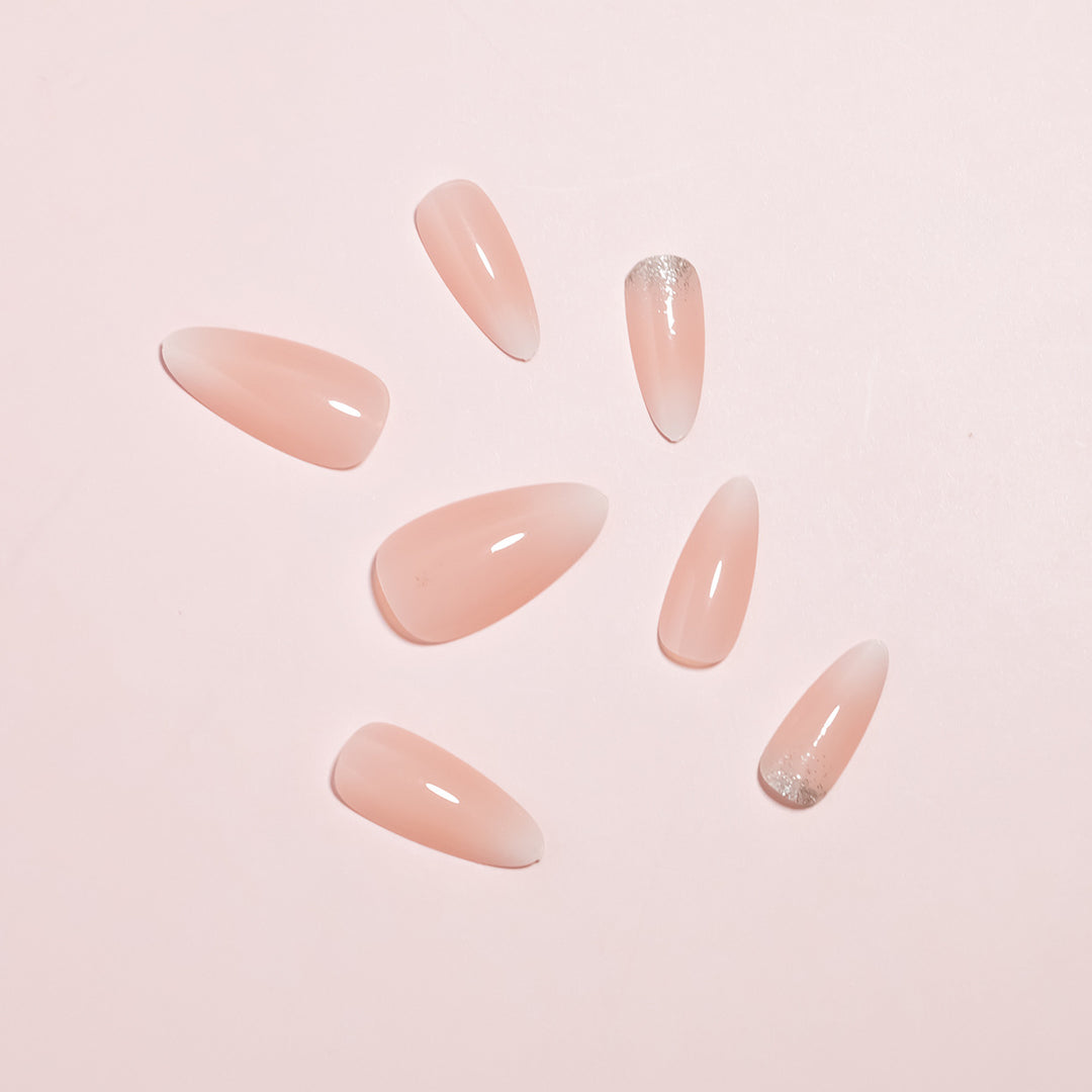 Premium Glossy Almond-Shaped Press-On Nail Tips Set Kalsten