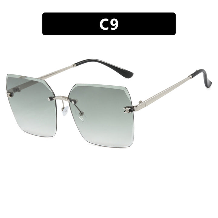 Women's square sunglasses in modern design with delicate metal frame Kalsten