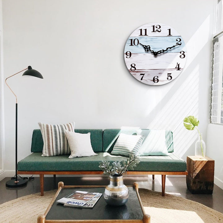 Wall clock in rustic wood design Kalsten