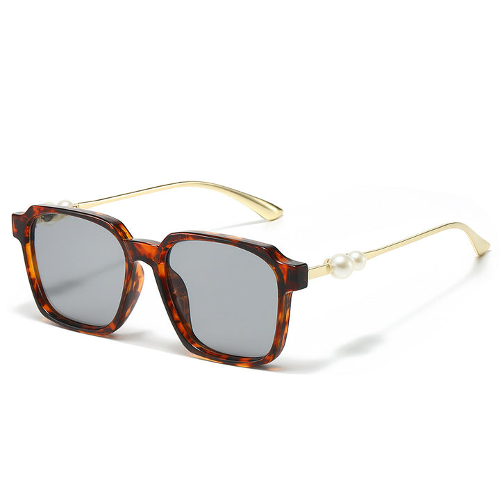 Chic Square Frame Sunglasses with Pearl Accents Kalsten