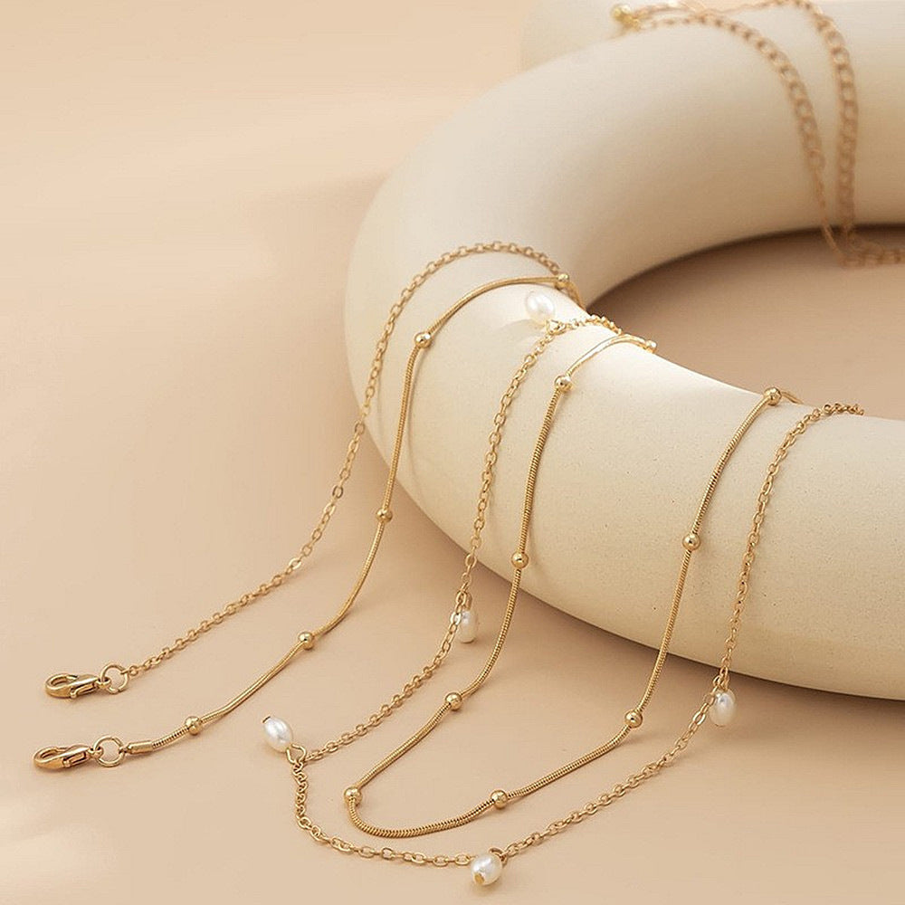 Elegant Layered Chain Necklace Kalsten