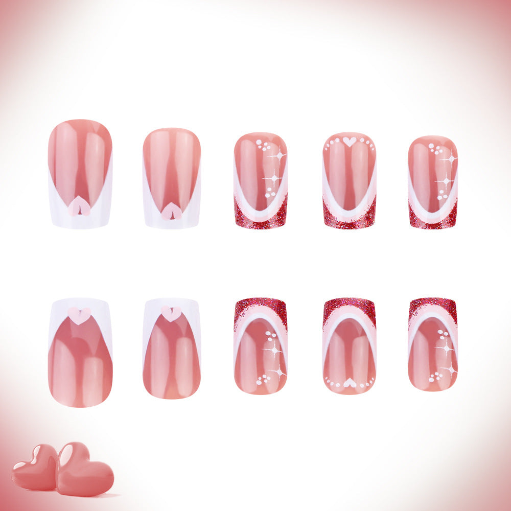 Elegant French Tip Gel Nail Set Kalsten