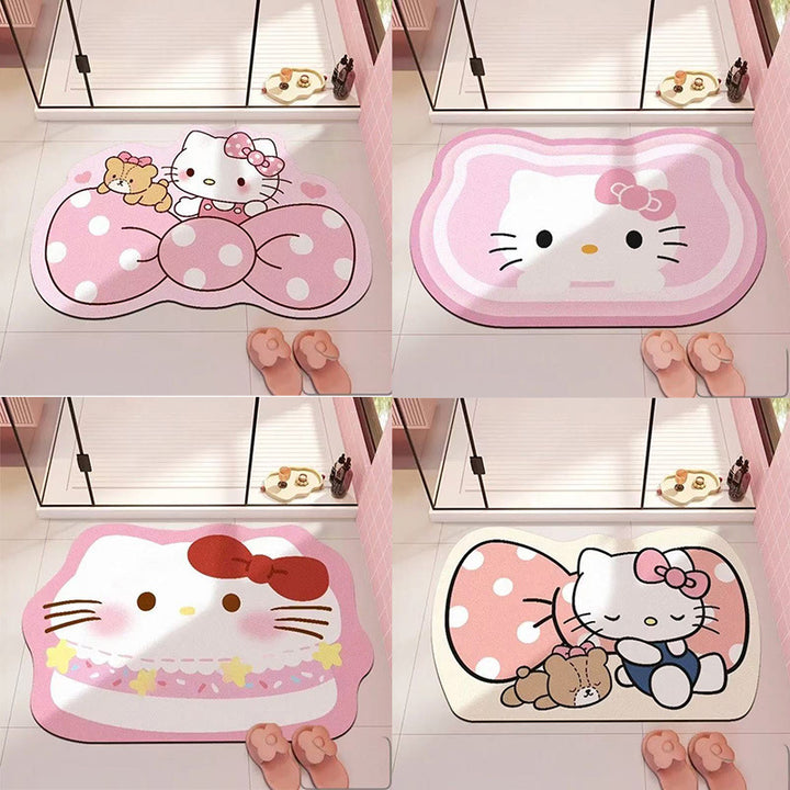 Playful Cartoon Character Bath Rug Decor