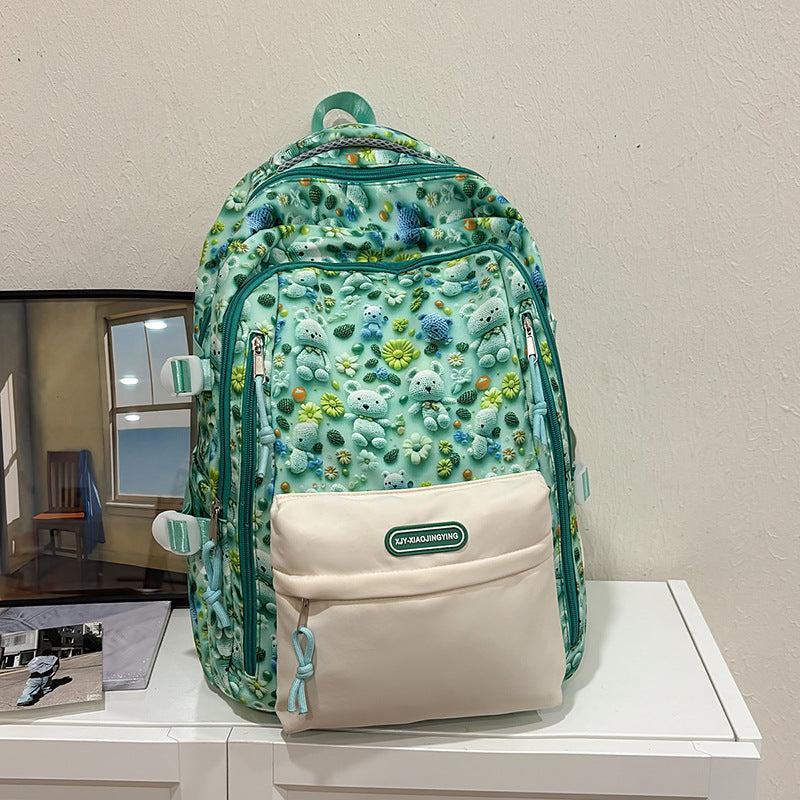 Playful Teddy Bear Patterned Backpack