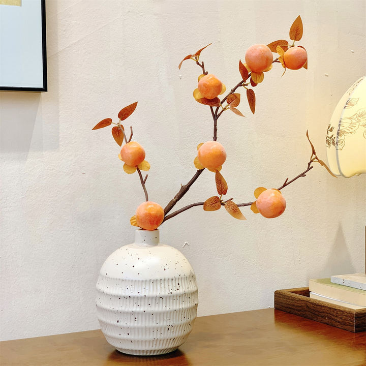 Decorative Faux Peach Blossom Stem