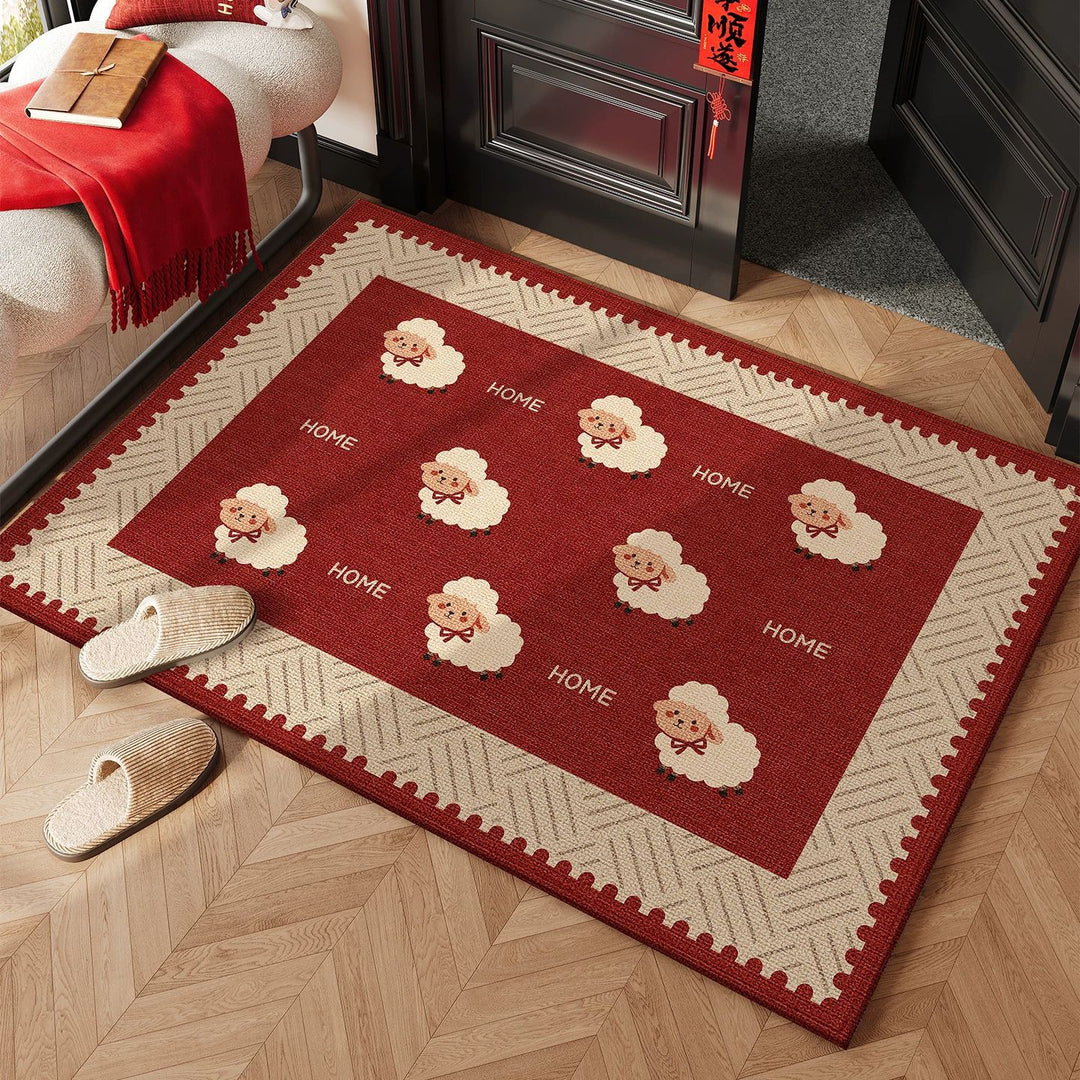 Playful Sheep-Themed Area Rug