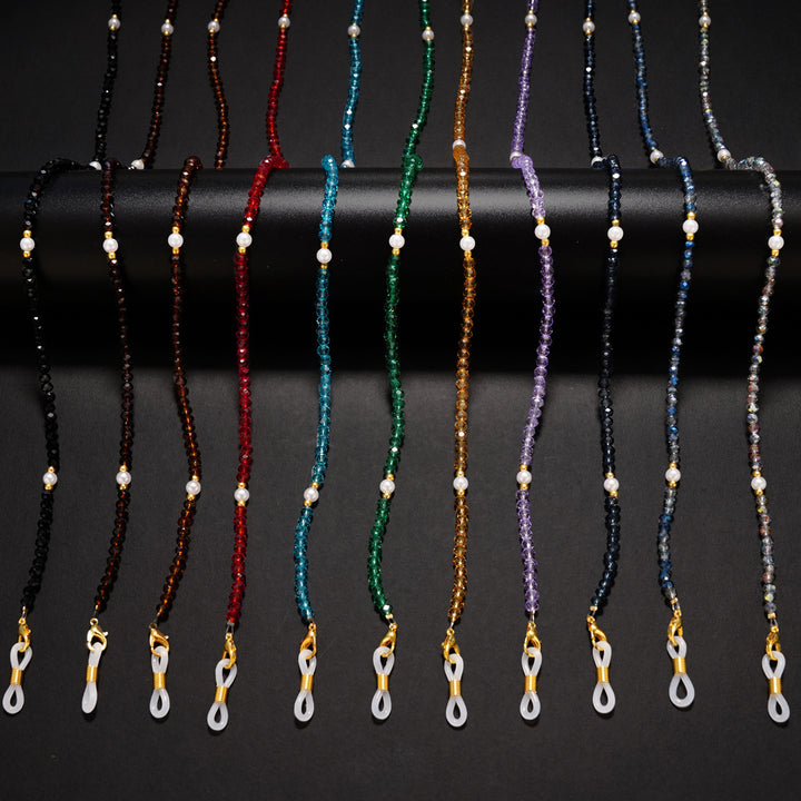 Elegant Crystal Beaded Eyewear Chain Kalsten