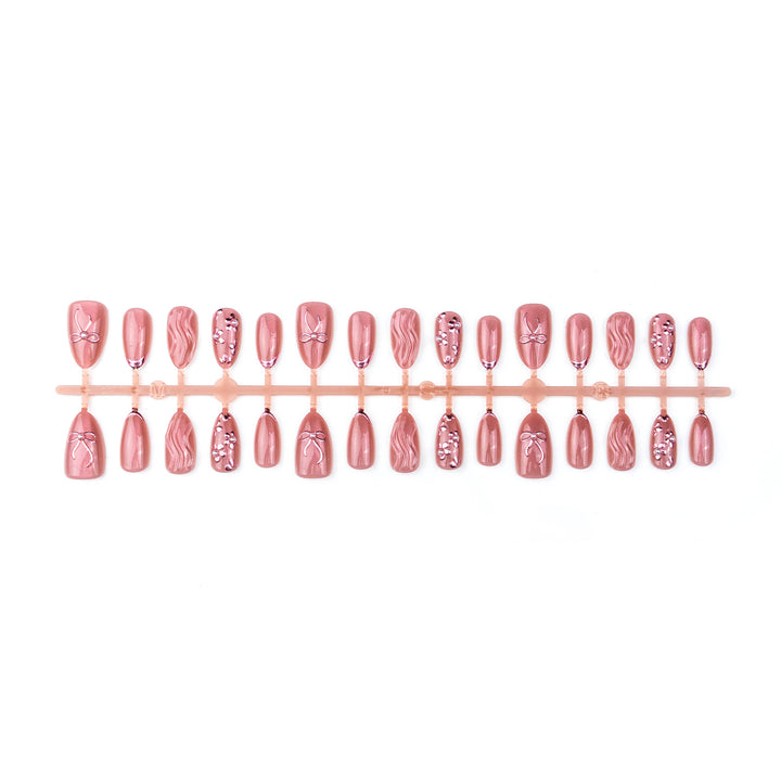 Exquisite Floral Motif Press-On Nail Tips Kalsten