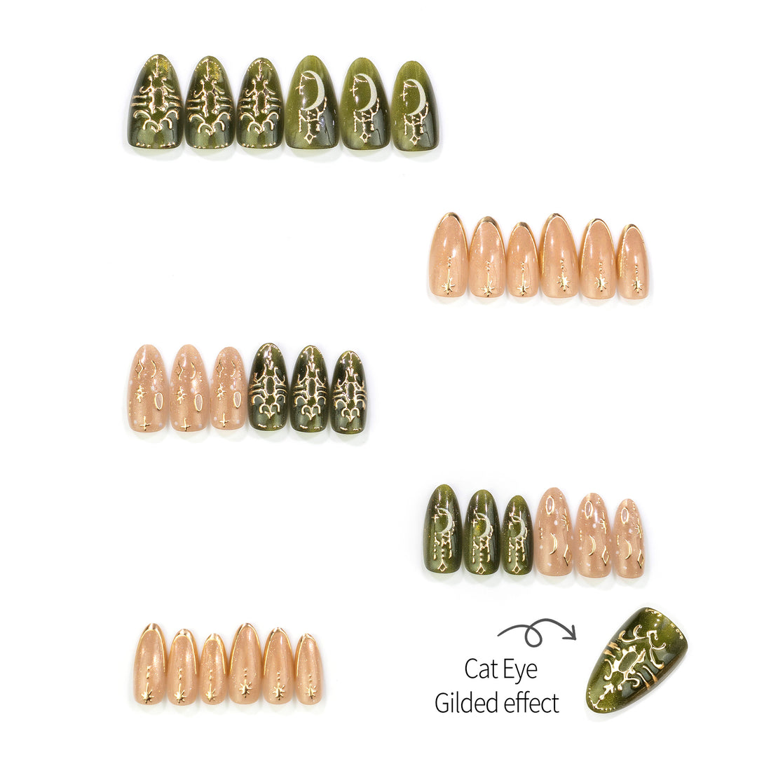 Celestial Design Press-On Nail Set