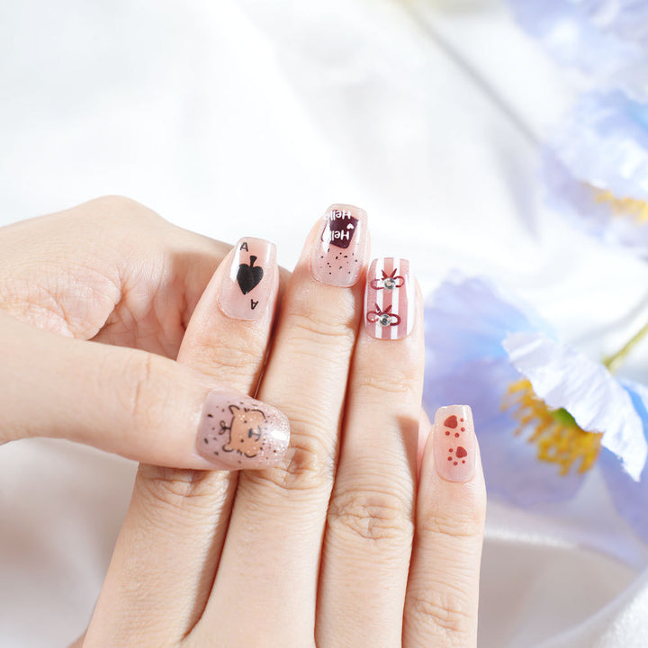 Playful Themed Press-On Nail Set Kalsten
