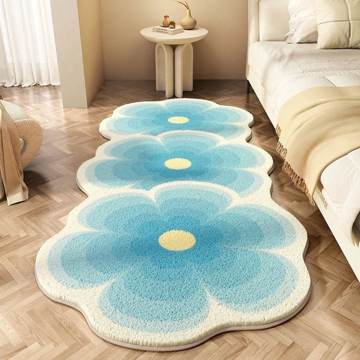 Floral Design Plush Area Rug