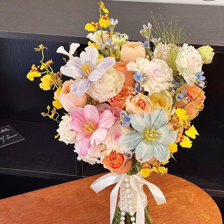 Elegant Artificial Flower Bridal Bouquet