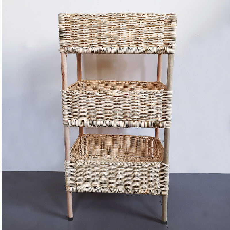 Versatile shelf cart with woven baskets Kalsten
