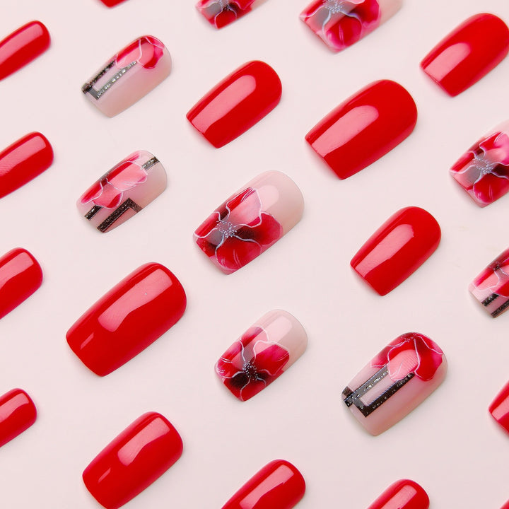 Creative Art Nails with Stylish Poppy Flower Design Kalsten