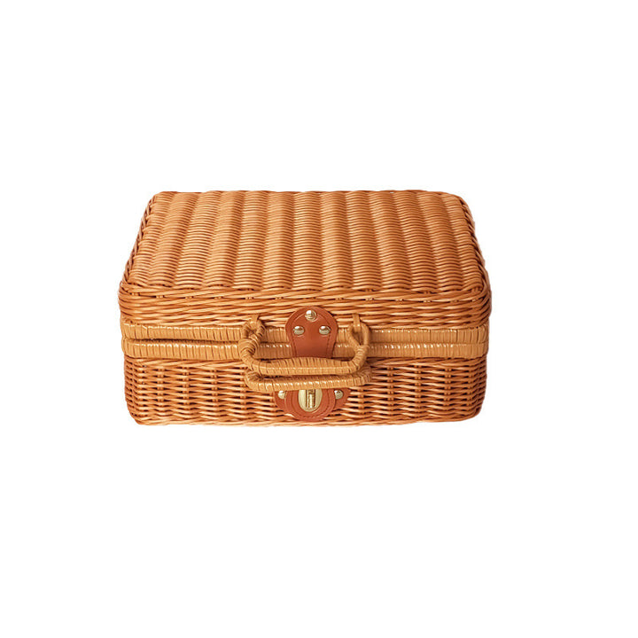 Vintage Wicker Storage Trunk Kalsten