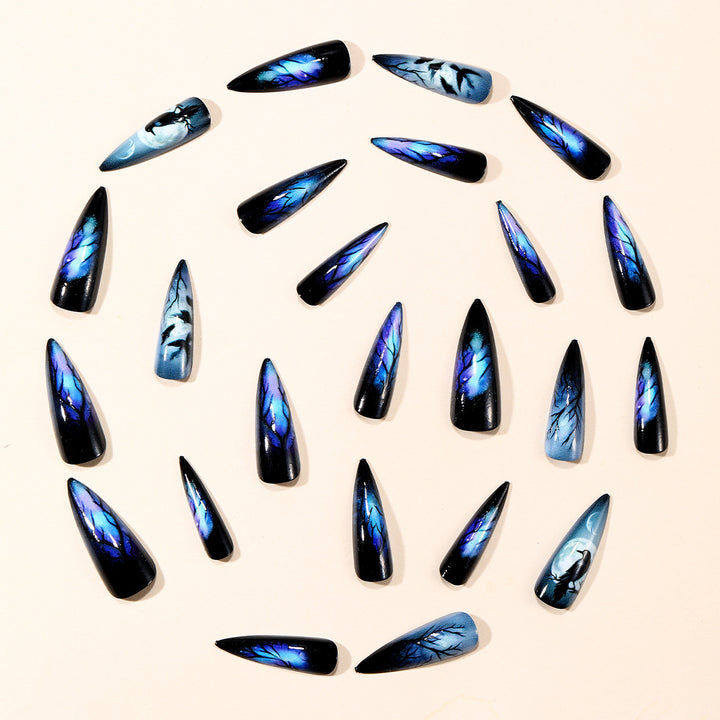 Gothic Enchanted Stiletto Nail Art Extensions Kalsten